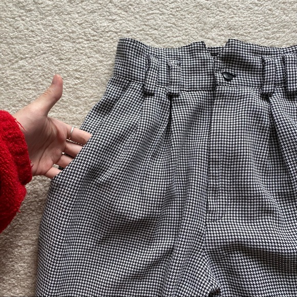 VINTAGE HOUNDSTOOTH PLEATED TROUSERS - Picture 6 of 15